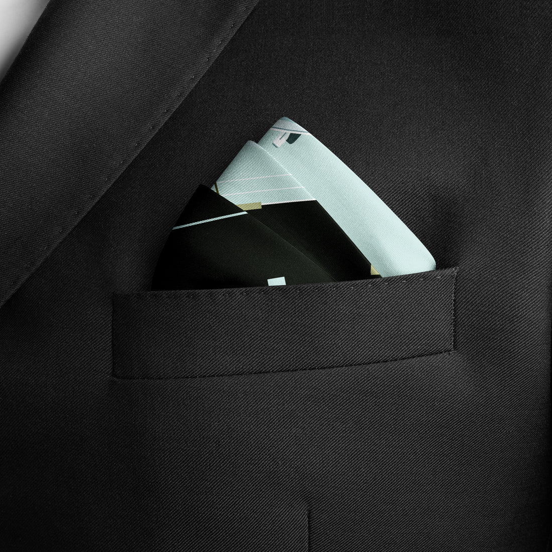 Peaceful Skies, Endless Horizons- UAE (Black Army)/ Pocket square 35
