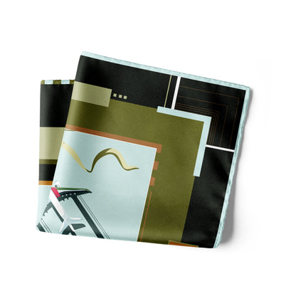 Peaceful Skies, Endless Horizons- UAE (Black Army)/ Pocket square 35