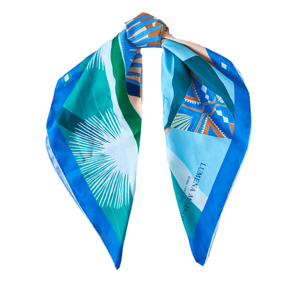 The Dubai Kite beach (Frosty Green) / Silk scarf