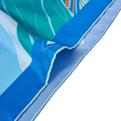 The Dubai Kite beach (Frosty Green) / Silk scarf