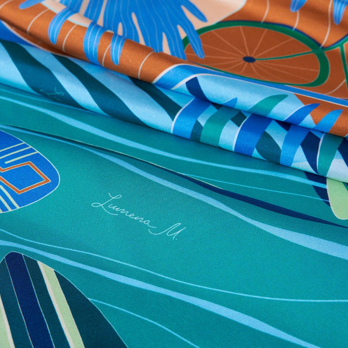 The Dubai Kite beach (Frosty Green) / Pocket square 35 - Lumena Maison