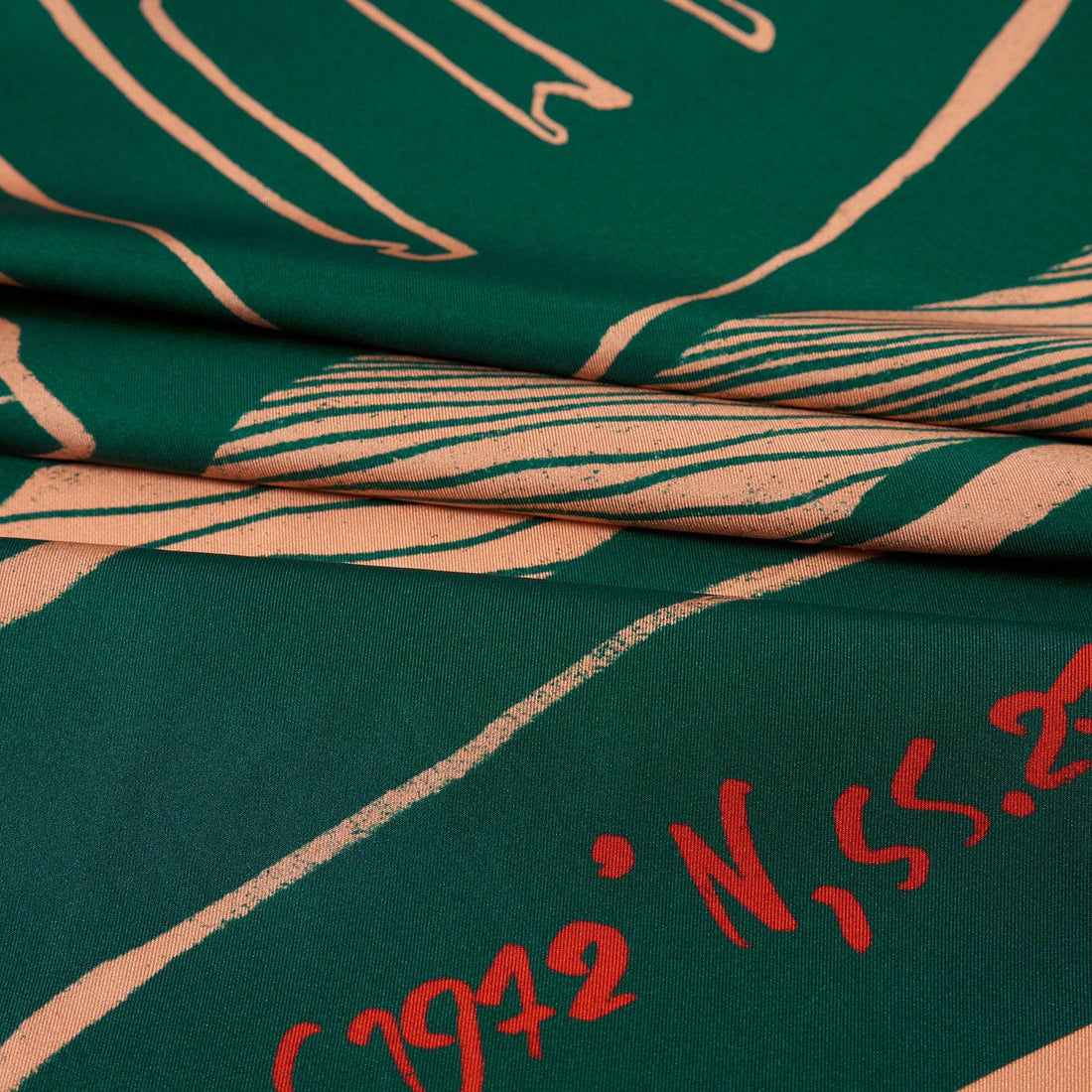 The Dubai skyline (Emerald Green) / Pocket square 35 - Lumena Maison