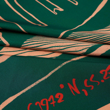 The Dubai skyline (Emerald Green) / Pocket square 35 - Lumena Maison