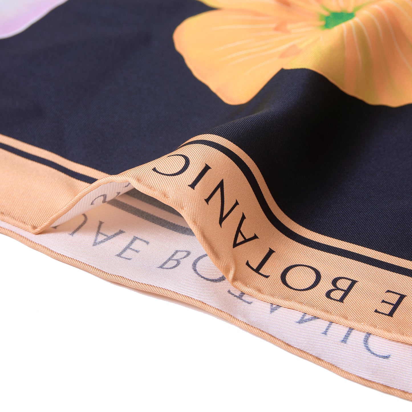 UAE Botanicals (Black) / Silk scarf