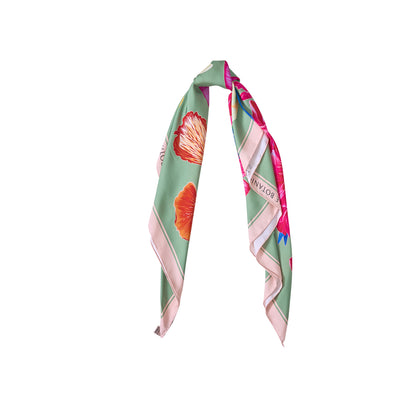 UAE Botanicals (Sage Green) / Silk scarf