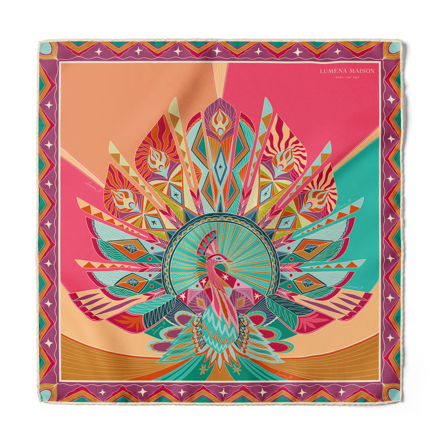 Life "Hayeti" (Pink) / Silk scarf