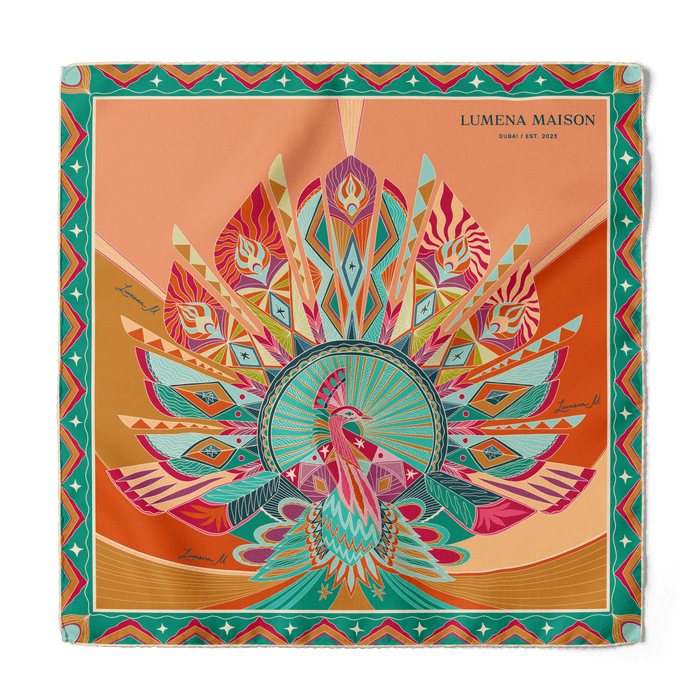 Life "Hayeti" (Desert Yellow) / Pocket square 35 - Lumena Maison