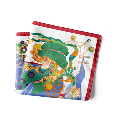 The Secrets of the Emirati Dhow (Red Frame )/ Pocket square 35