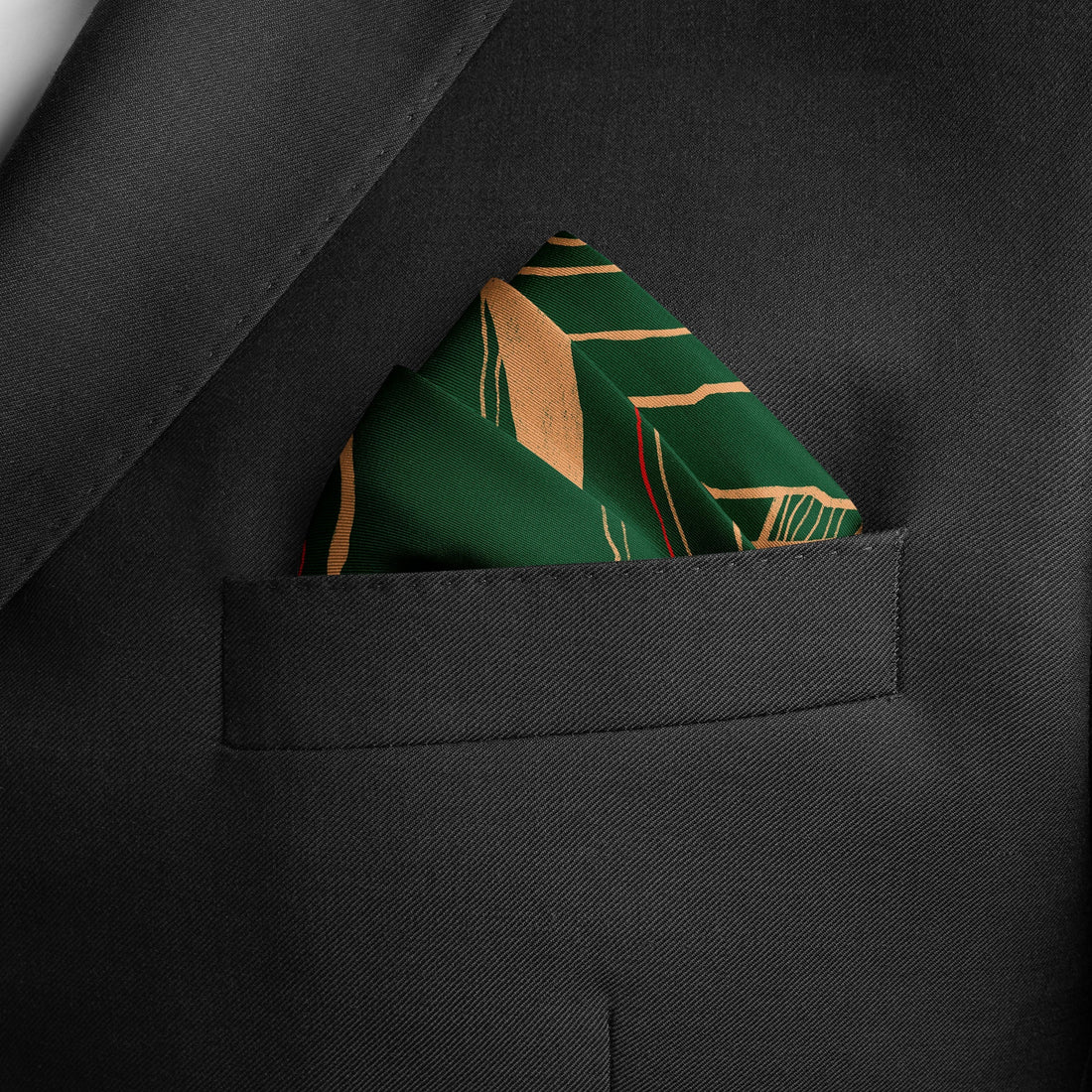 The Dubai skyline (Emerald Green) / Pocket square 35 - Lumena Maison