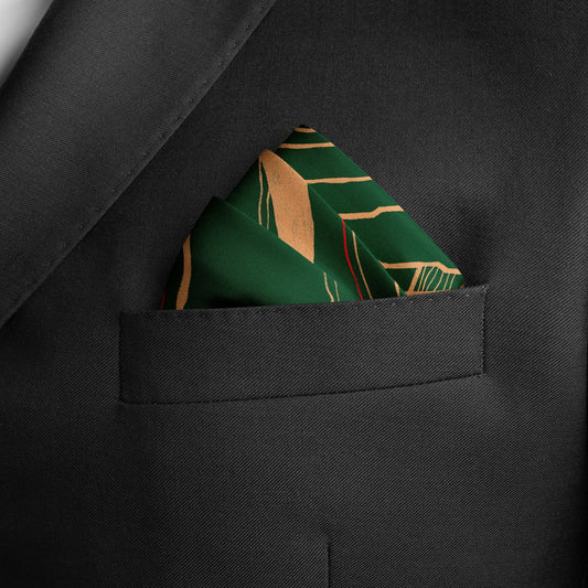 The Dubai skyline (Emerald Green) / Pocket square 35 - Lumena Maison