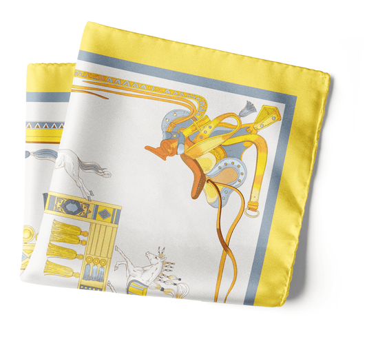 The Story of Emirati Equestrian Heritage (Yellow & Blue)/ Pocket square 35