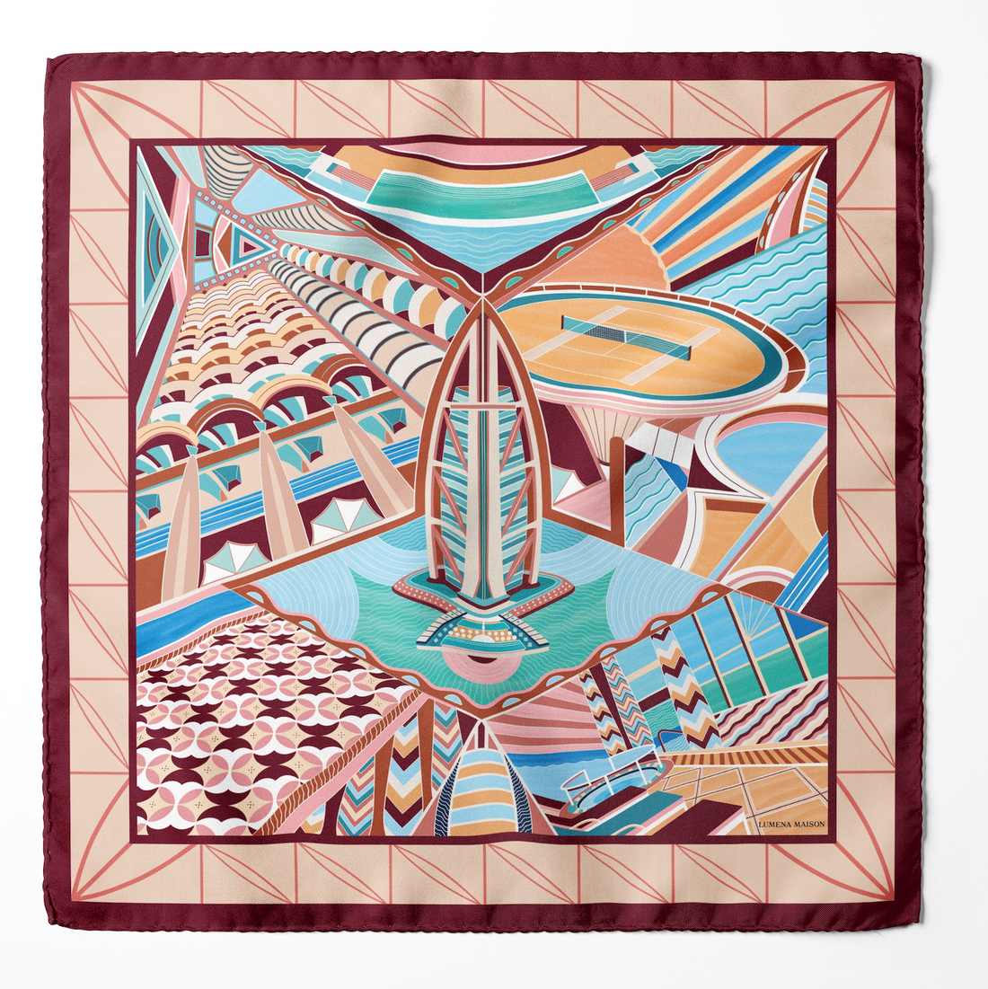 The Tribute to Burj Al Arab ( Blush Rose Pink) / Silk Scarf