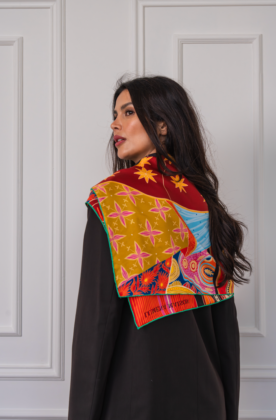 Sisterhood (Red) / Silk scarf – Lumena Maison