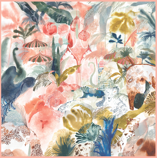 The Mystery of The Emirati Royal Gardens (Peach Pink)/ Shawl