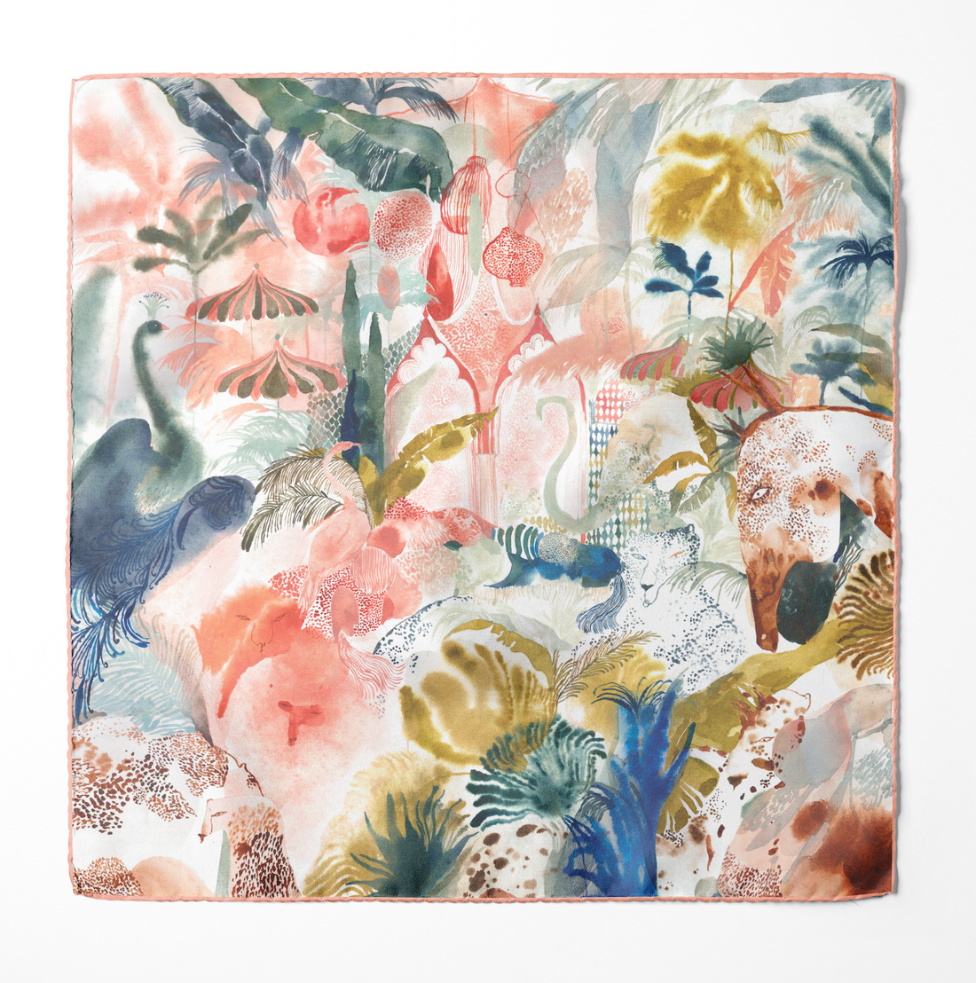 The Mystery of The Emirati Royal Gardens (Peach Pink) / Pocket square 35