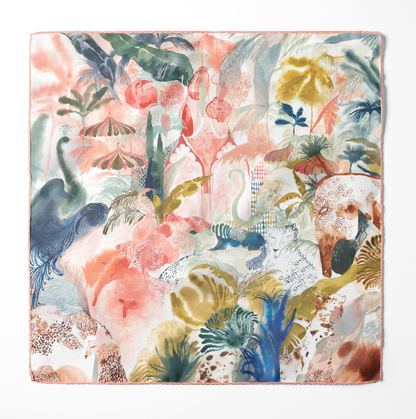 The Mystery of The Emirati Royal Gardens (Peach Pink) / Pocket square 35