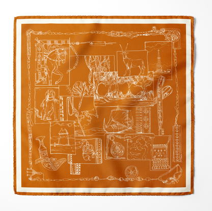 The Abu Dhabi Heritage (Heritage Orange)/ Silk Scarf