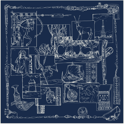 The Abu Dhabi Heritage (Heritage Blue)/ Shawl