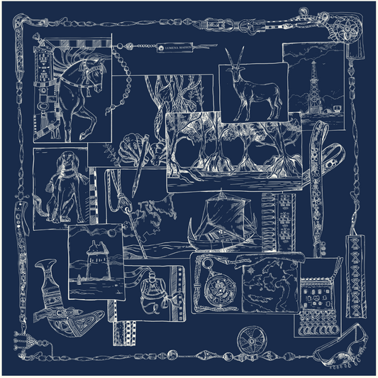 The Abu Dhabi Heritage (Heritage Blue)/ Shawl