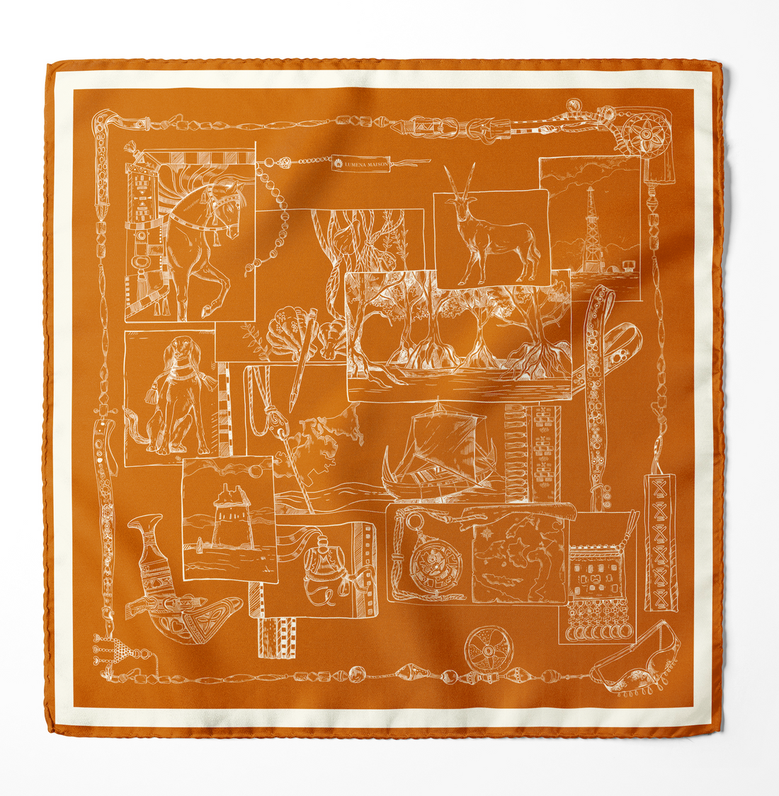 The Abu Dhabi Heritage (Heritage Orange) / Pocket square 35