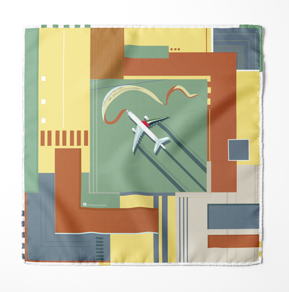 Peaceful Skies, Endless Horizons- UAE (Iron Gray Rust)/ Pocket square 35