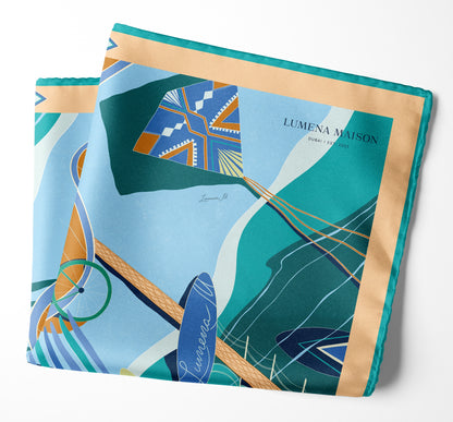 The Dubai Kite beach (Frosty Green) / Pocket square 35