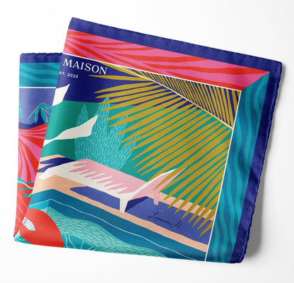 Dreaming under the Dubai sun / Pocket square 35 - Lumena Maison