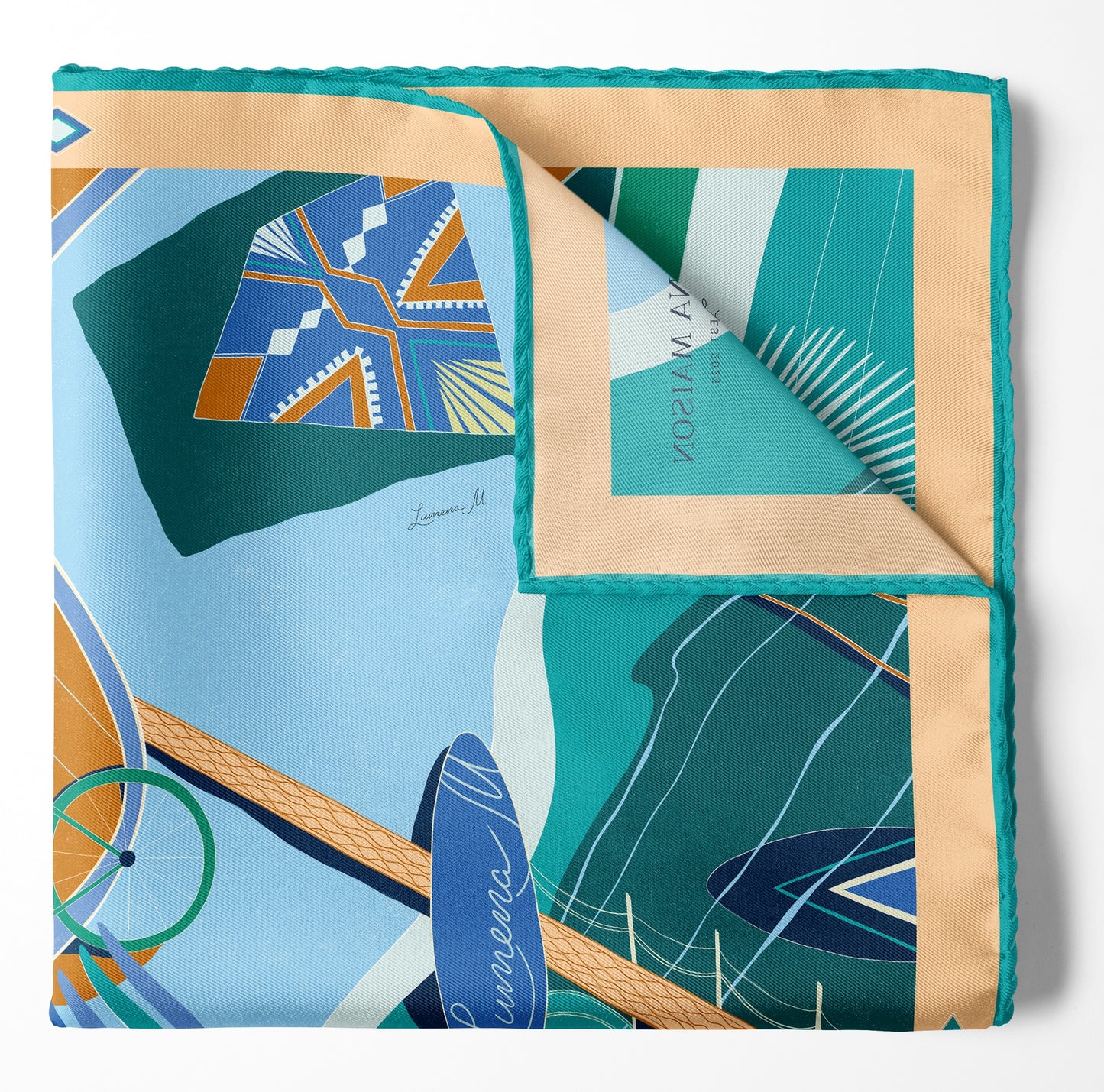 The Dubai Kite beach (Frosty Green) / Pocket square 35