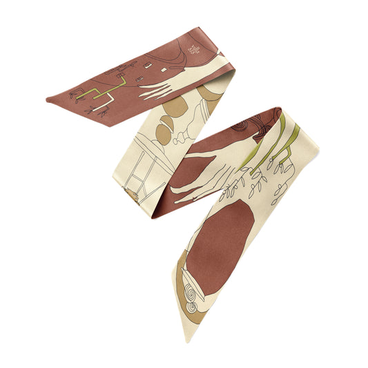The Villa 515 Twilly/ Silk twilly scarf