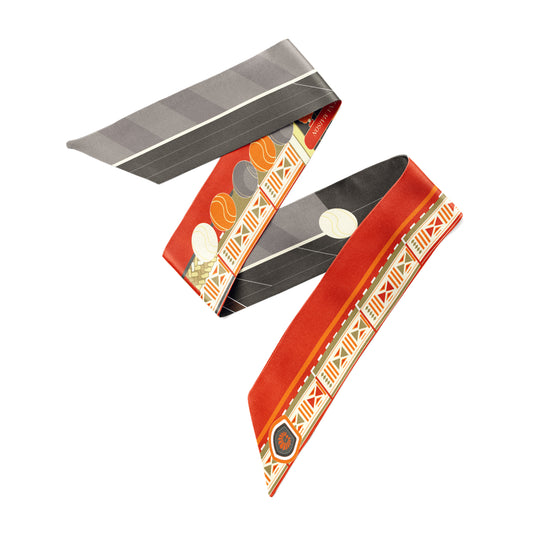 Abu Dhabi Tennis/Silk twilly scarf