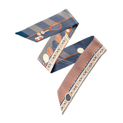 Abu Dhabi Tennis (Blush Pink)/ Silk twilly scarf