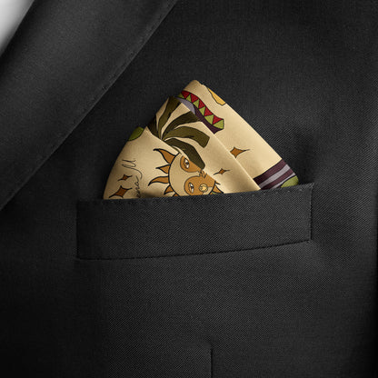 Arabian Nights ( Red/ Warm Beige)/ Pocket square 35