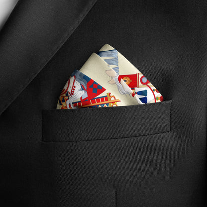 The Story of Emirati Equestrian Heritage (Blue & Red )/ Pocket square 35
