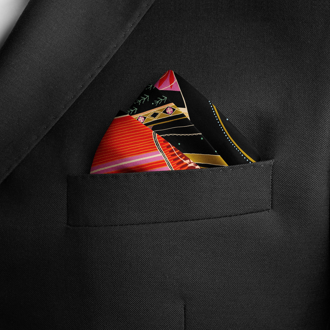 Sisterhood (Red) / Pocket Square 35 - Lumena Maison