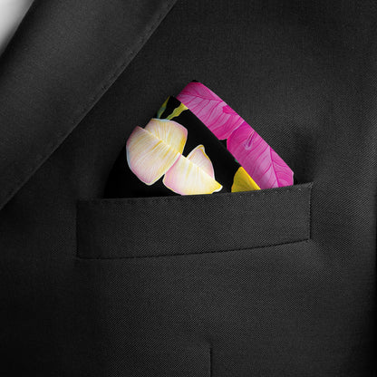 UAE Botanicals (Black) / Pocket square 35 - Lumena Maison