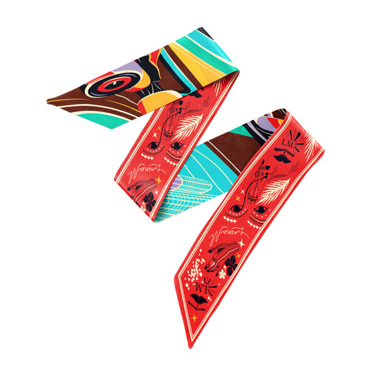 Formula 1 Abu Dhabi (Red) / Silk twilly scarf