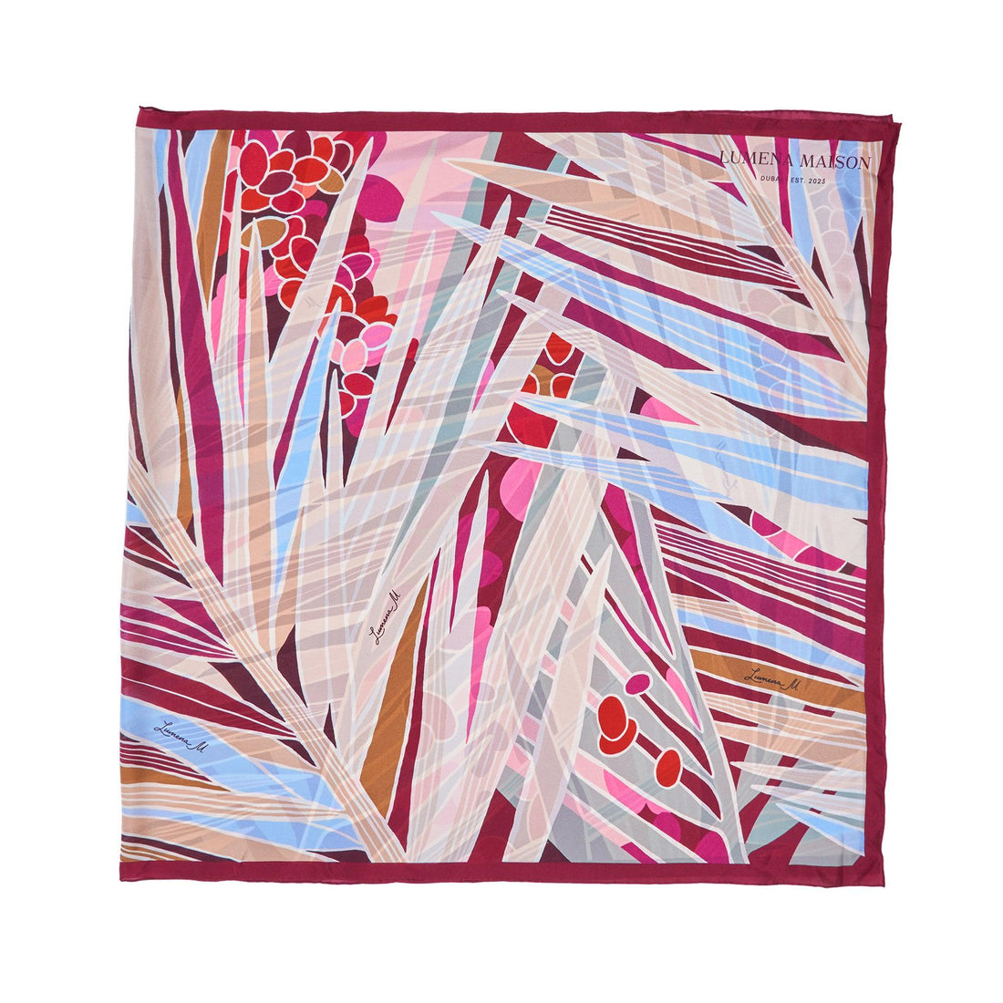 The Palm (Burgundy) / Pareo - Lumena Maison
