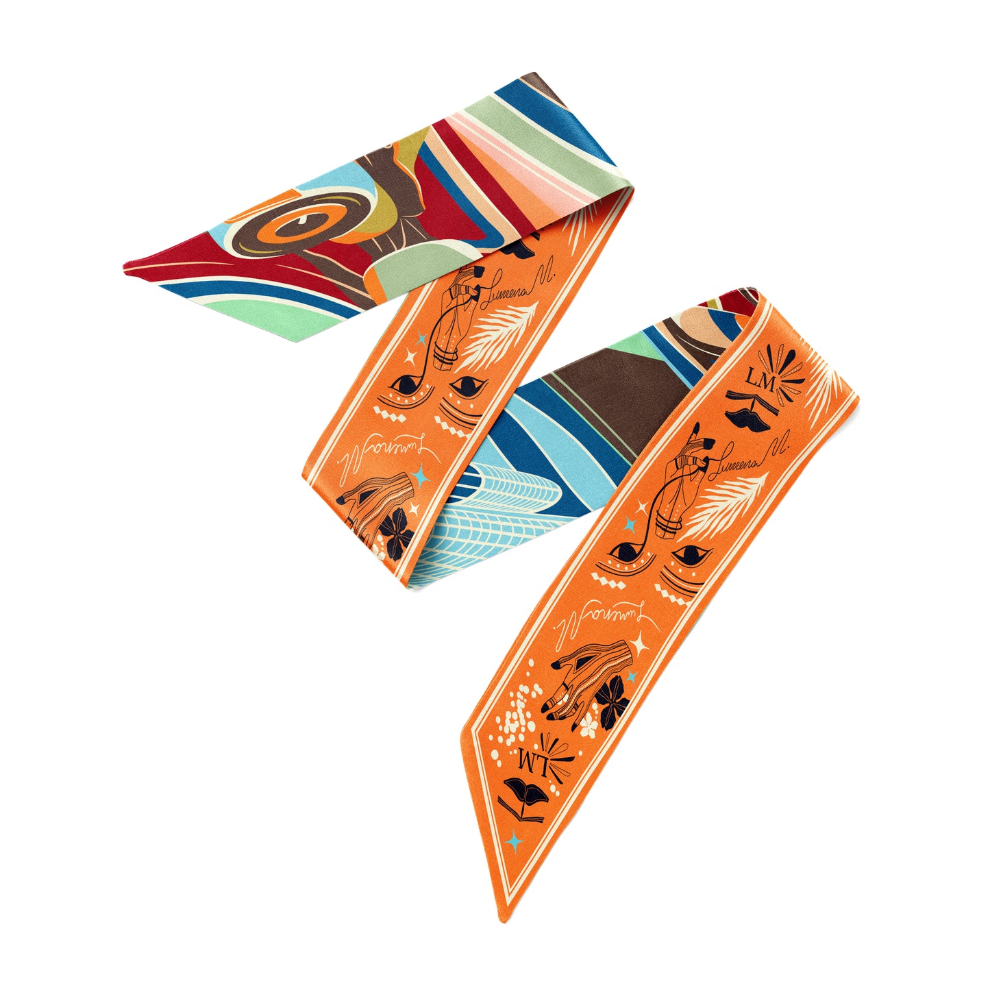 Formula 1 Abu Dhabi (Orange) / Silk twilly scarf
